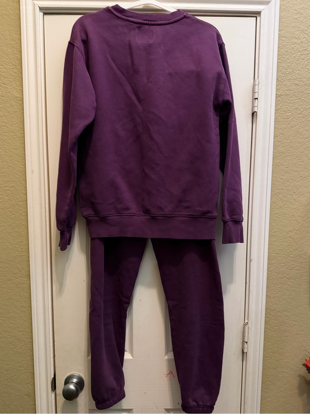 Aritzia TNA CozyAF Fleece Sweat Set in Deep Plum Sz XS